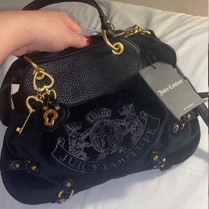 EU black velvet Juicy Couture bag